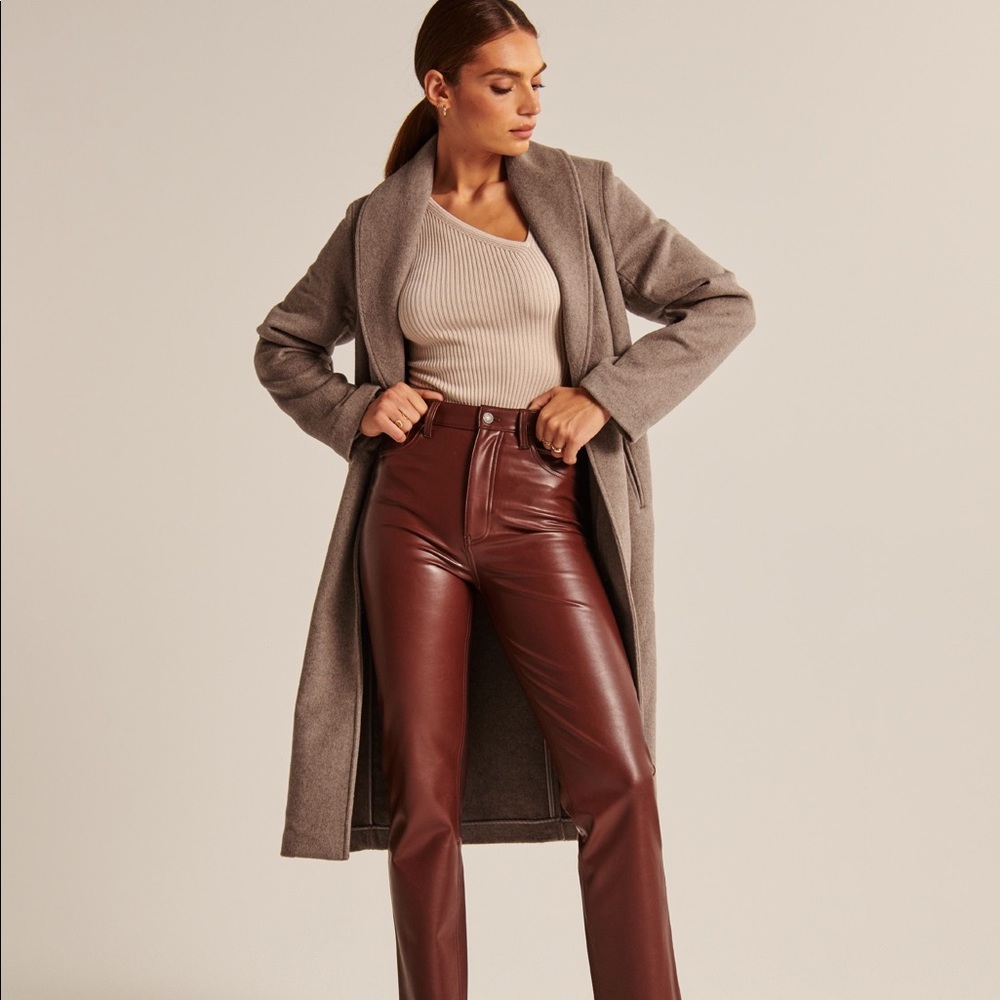 Abercrombie and Fitch Wool-Blend Double Cloth Blanket Coat